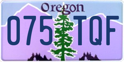 OR license plate 075TQF