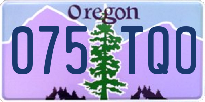 OR license plate 075TQO