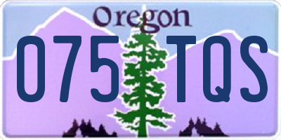 OR license plate 075TQS