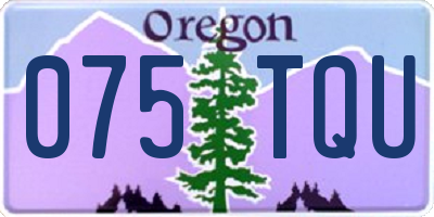 OR license plate 075TQU