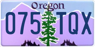 OR license plate 075TQX