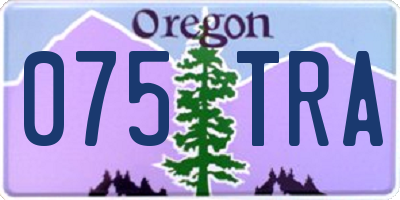 OR license plate 075TRA