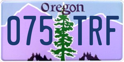 OR license plate 075TRF