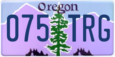 OR license plate 075TRG