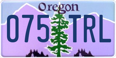 OR license plate 075TRL