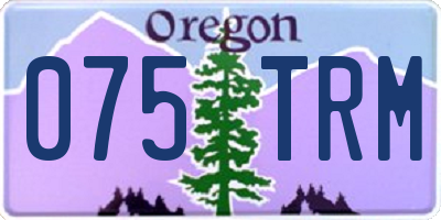 OR license plate 075TRM