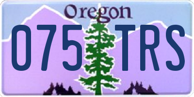 OR license plate 075TRS