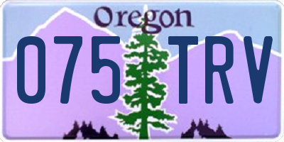 OR license plate 075TRV