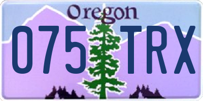 OR license plate 075TRX