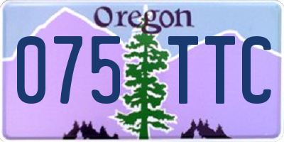 OR license plate 075TTC