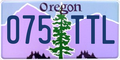OR license plate 075TTL