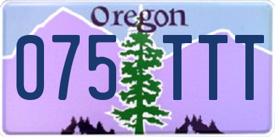 OR license plate 075TTT