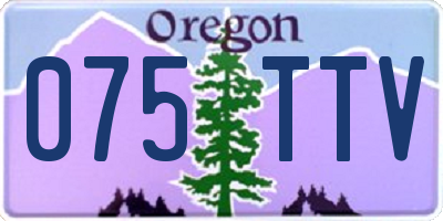 OR license plate 075TTV