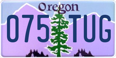 OR license plate 075TUG