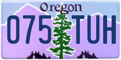 OR license plate 075TUH