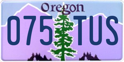 OR license plate 075TUS