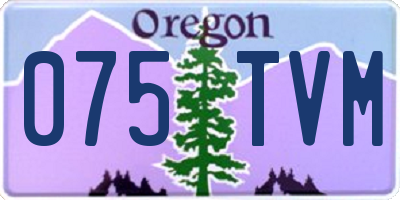 OR license plate 075TVM