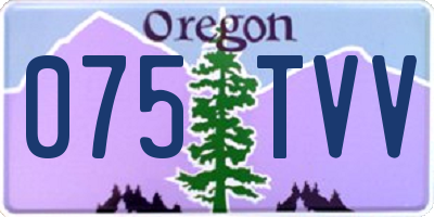 OR license plate 075TVV