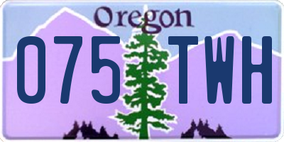 OR license plate 075TWH