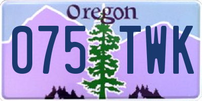 OR license plate 075TWK