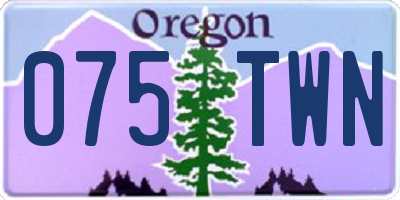 OR license plate 075TWN