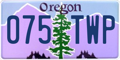 OR license plate 075TWP