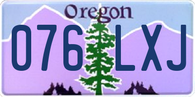 OR license plate 076LXJ