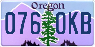 OR license plate 076OKB