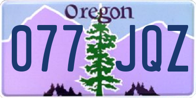OR license plate 077JQZ
