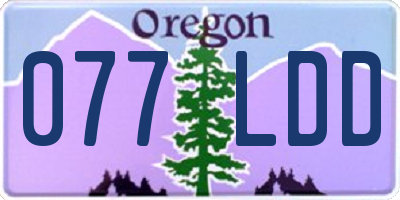 OR license plate 077LDD