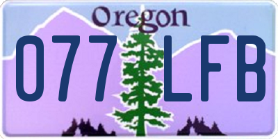 OR license plate 077LFB