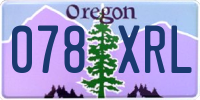 OR license plate 078XRL