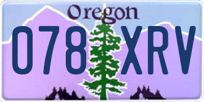 OR license plate 078XRV