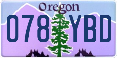 OR license plate 078YBD