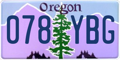 OR license plate 078YBG