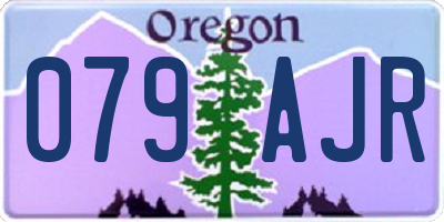 OR license plate 079AJR