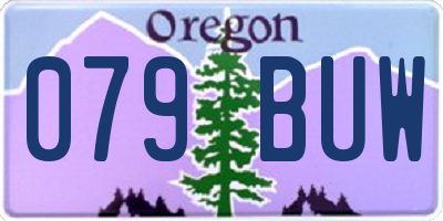 OR license plate 079BUW