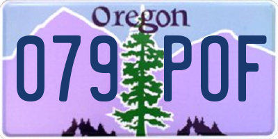OR license plate 079POF