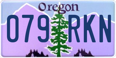 OR license plate 079RKN