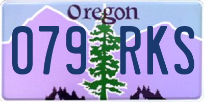 OR license plate 079RKS