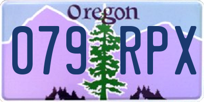 OR license plate 079RPX