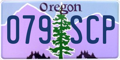 OR license plate 079SCP
