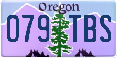 OR license plate 079TBS