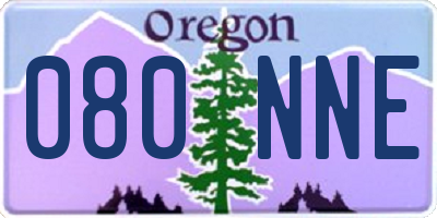 OR license plate 080NNE