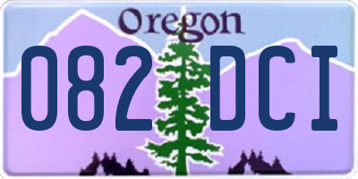 OR license plate 082DCI