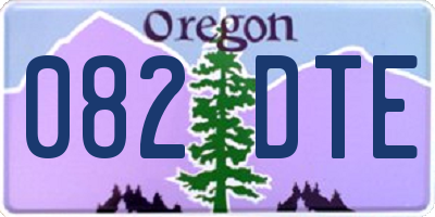 OR license plate 082DTE