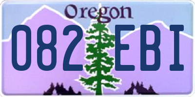 OR license plate 082EBI