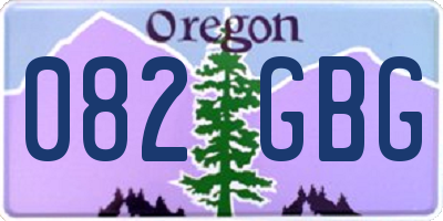 OR license plate 082GBG