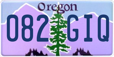 OR license plate 082GIQ