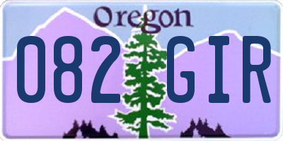 OR license plate 082GIR